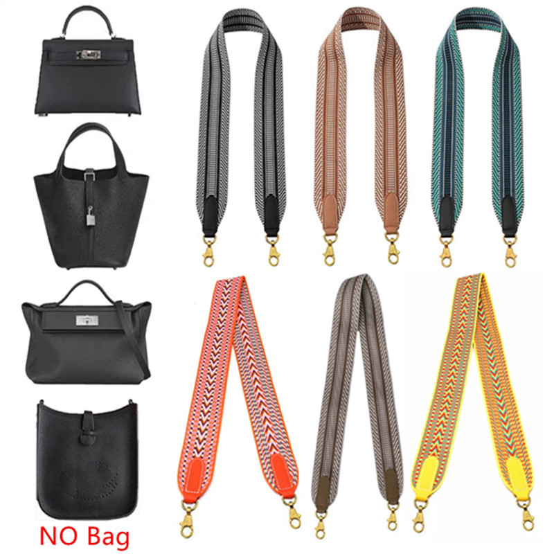 Pattern Hand Woven Wide Bag Strap For Hermes Kelly Herbag Evelyne Handbag Multi-Units Convert To a