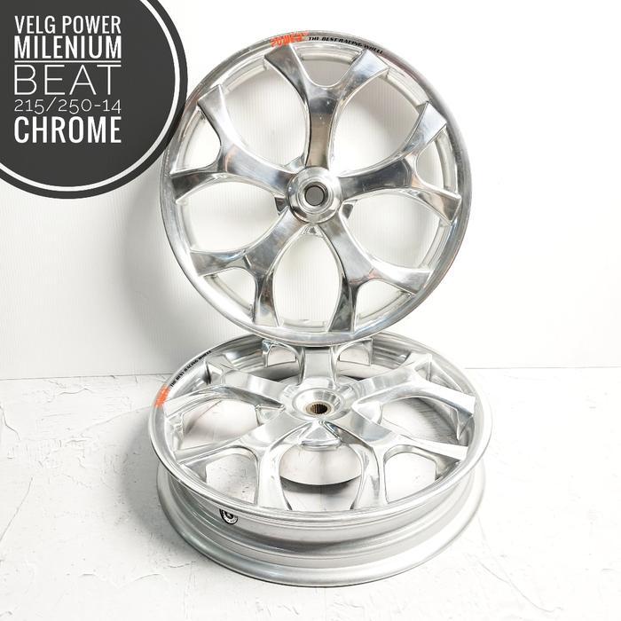 Velg Power Milenium Beat/Vario110/Scoopy Ring 14/Genio Ring 14/Spacy Ring 14 Crom 215/250X14 Papa