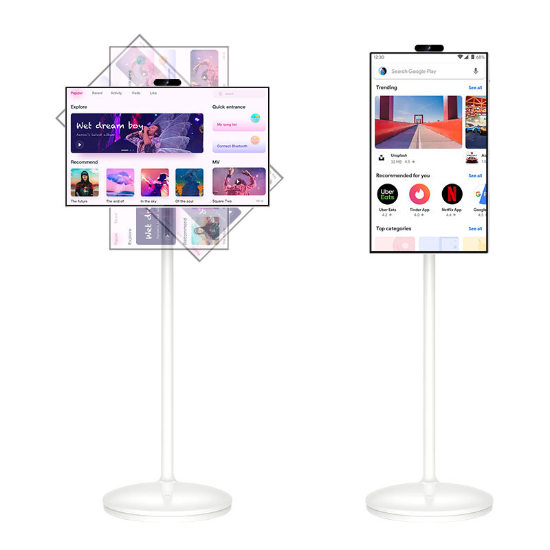 21.5 Inch 32 Inch Smart Tv Capacitive Touch Screen Wireless Android Interactive Display with Wheels