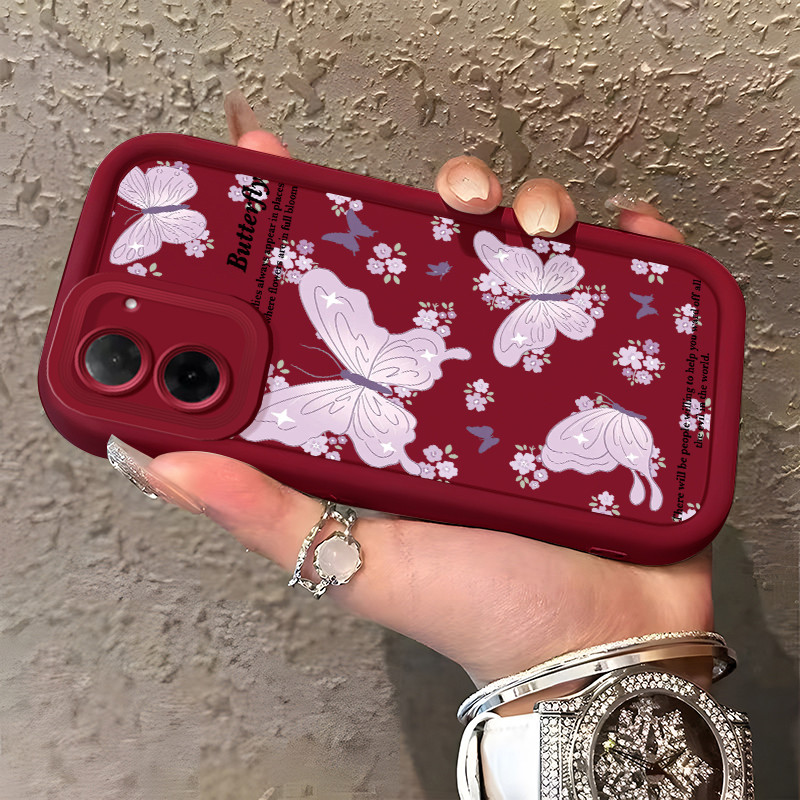 Casing Hp untuk Xiaomi Redmi A5 4G Case Kupu-kupu bunga ungu Kasing silikon Cesing Kreatif Inspired 