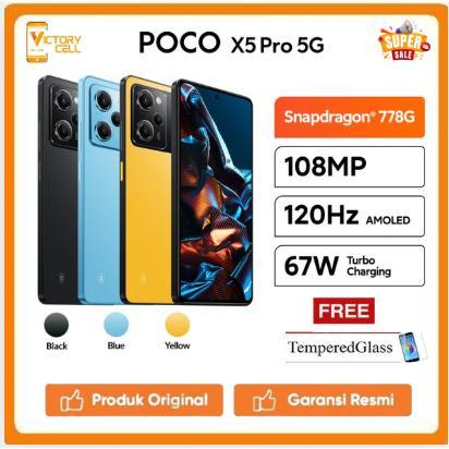 Xiaomi POCO X5 Pro 5G (6GB/128GB) | (8GB/256GB) Snapdragon - Hitam, 6/128gb
