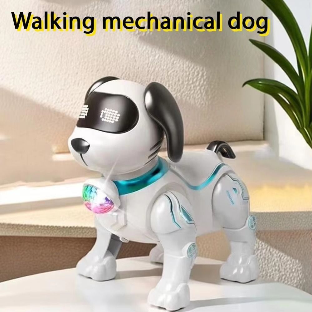 Anjing Robot Elektronik Pintar dengan Lampu dan Gerakan Interaktif