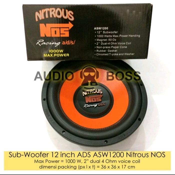 Subwoofer 12 Inch Ads Asw1200 Nitrous Nos Populer