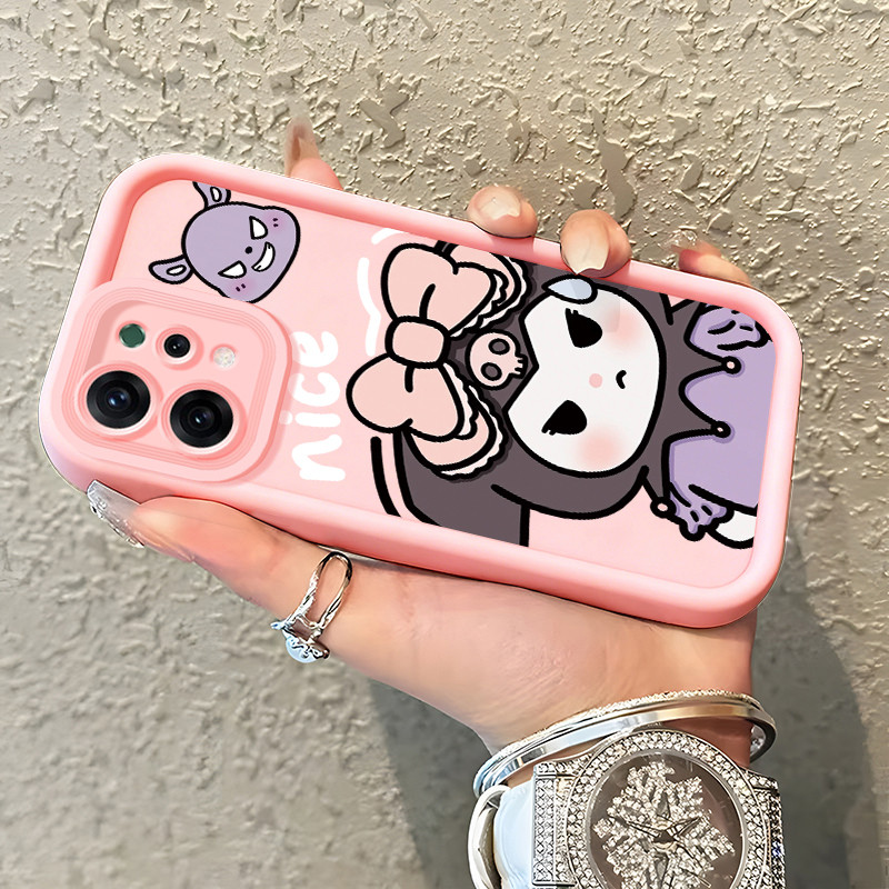 Casing Hp untuk OPPO Reno 14 5G Case Bow Doll pink  Kasing silikon cocok pria dan wanita Cesing Kesi