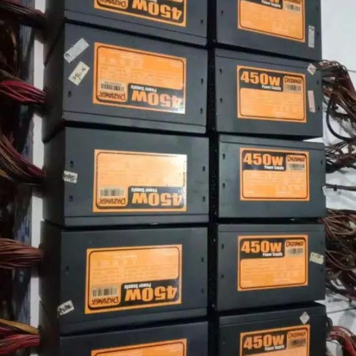 Psu Power Supply Pure 400 - 450Watt 6pin Power VGA Ready Garansi