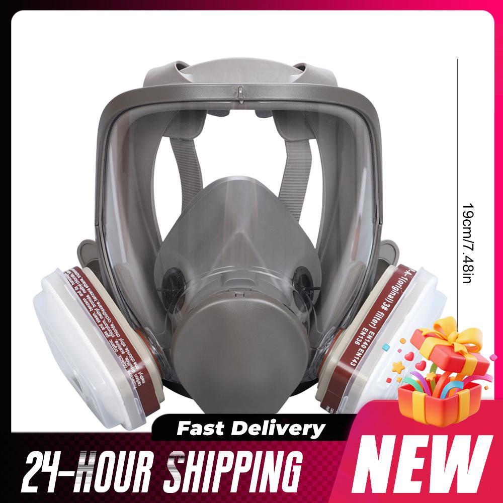 Full Face Respirator Gas Mask Reusable Respirator Mask Full Respirator Face Cover Dust Mask for