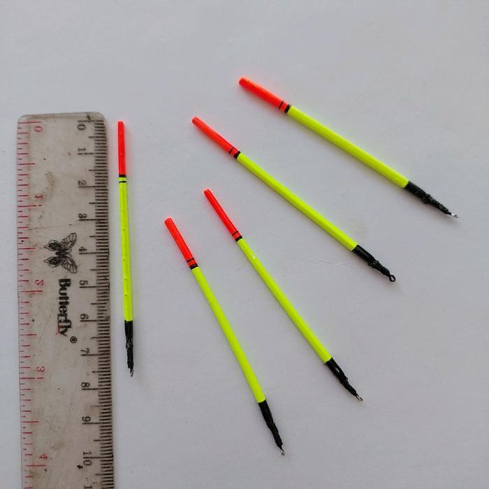 ( Isi 5 Pcs ) Pelampung Kumbul Merak Ramping Warna Cerah Anti Luncur Cocok Untuk Mancing Ikan Mas