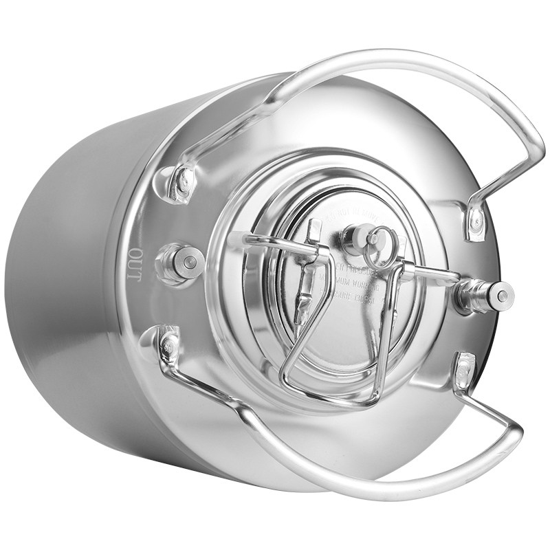10L 2.5 Gallon Cornelius Style OB Keg,Stainless Steel Kegerator Beer Barrel Keg with Ball Lock