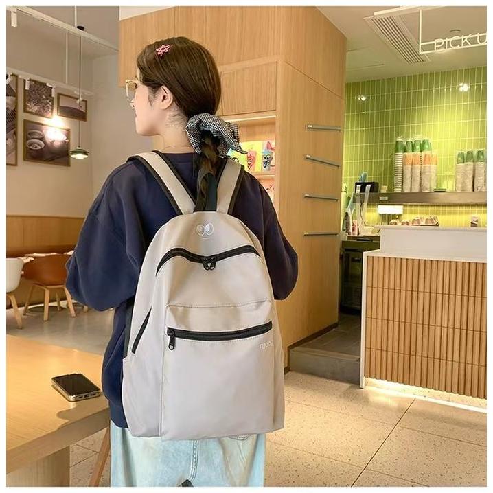 TAS RANSEL POLOS PRIA WANITA DENGAN MOTIF POLOS BACKPACK CANVAS