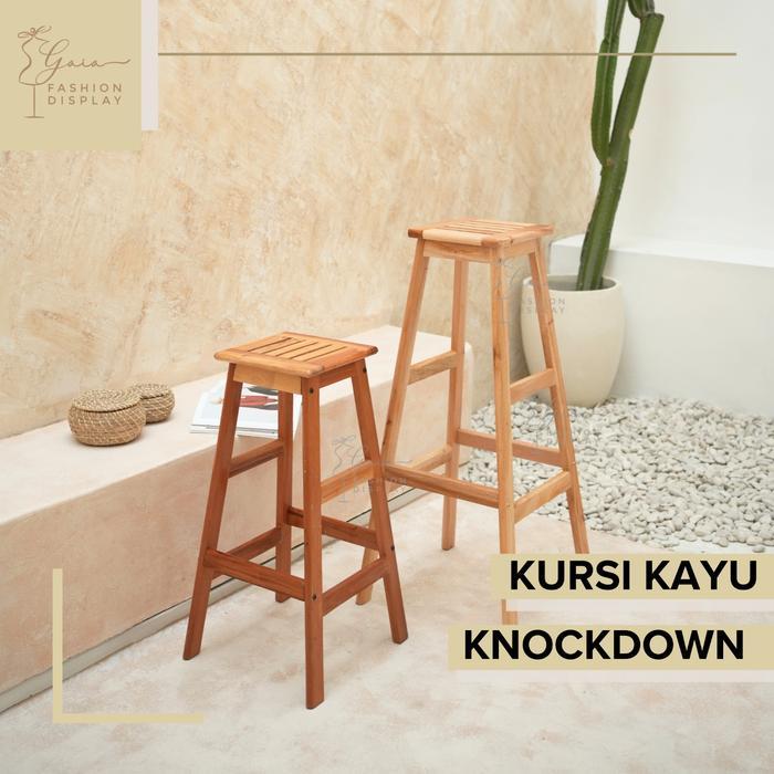 Kursi Kayu Cafe Kursi Konter Kursi Baso Kursi Bar - BH Best seller