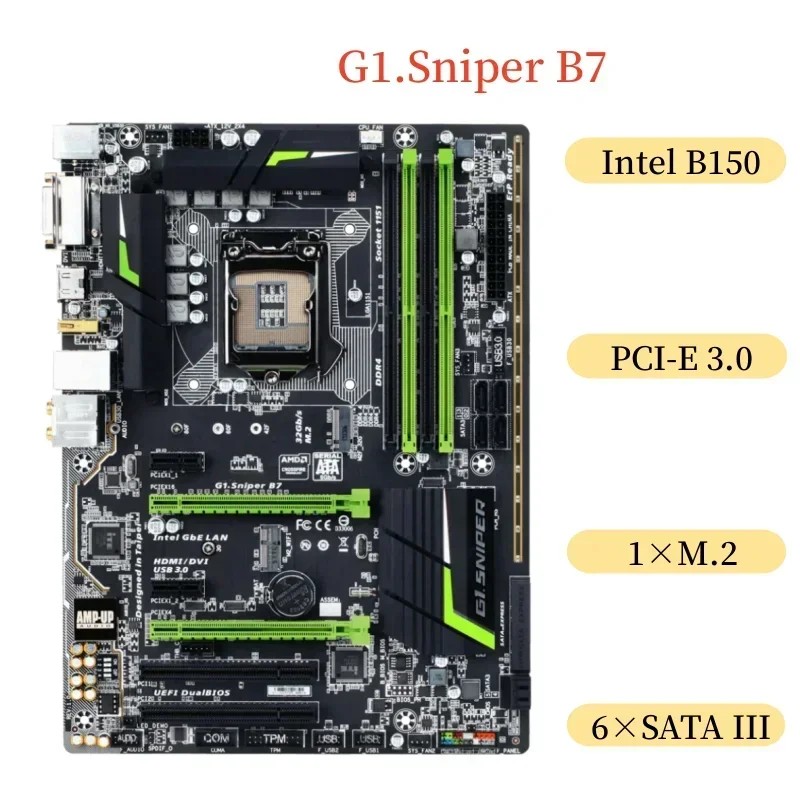 For Gigabyte G1.Sniper B7 Motherboard 64GB LGA1151 DDR4 ATX Mainboard 100% Tested Fast Ship