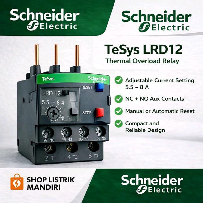 Thermal Overload Relay Schneider Lrd12/Lrd-12 Produk Original Schneider