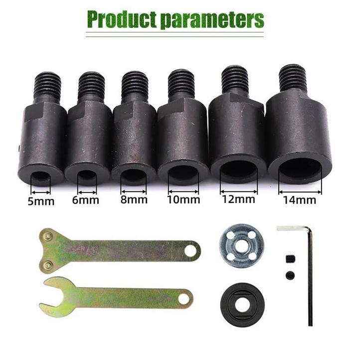 BEANABELL Adaptor Konektor Arbor Gerinda Mandrel Grinder M10 Dinamo Aksesoris Ukuran 5mm, 6mm, 8mm,