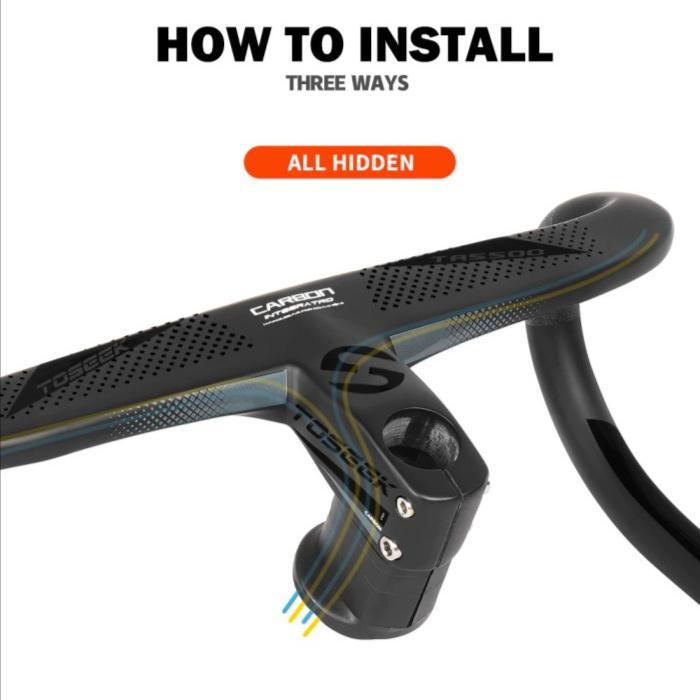 Toseek Tr5500 Full Internal Cable Routing Road Bike Handlebar Dropbar