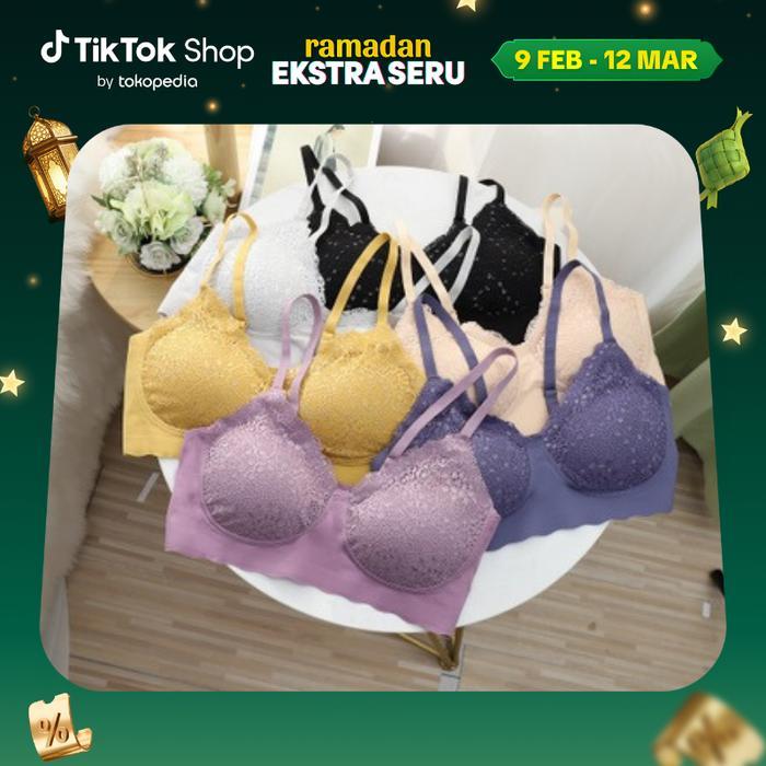 [Vimisu]Braseamless Nyaman Anti Nyiplak Pink Bh Tipis Kemben Wanita Busa Terbaru