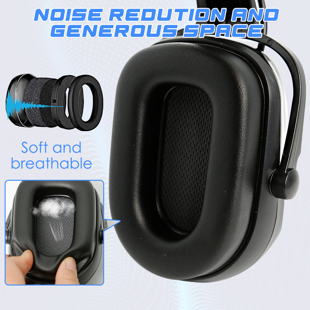 CE Bluetooth Ear Muffs Adjustable Cap-mounted Earmuff Safety Helmet Attachable Hard Hat Earmuff