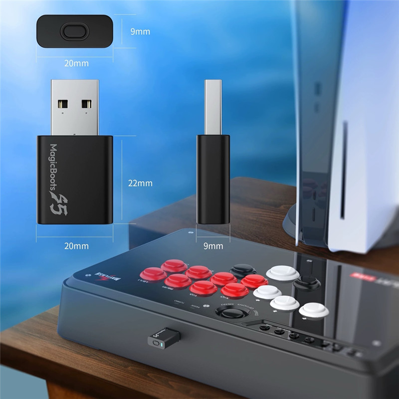ABZZ-Arcade Joystick For F300, F300 Elite,F500, F500 Elite, F500 Flat For FPS PS4 Adapter MAYFLASH