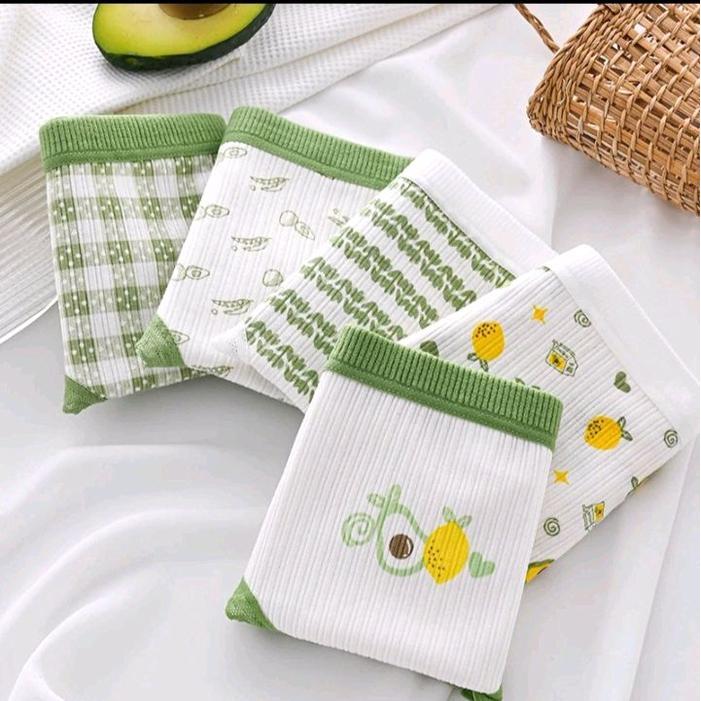 Cd Wanita Haode Cs44 Celana Dalam Wanita Motif Bunga Dan Pola Hijau Ukuran L Xl Xxl Terbaru