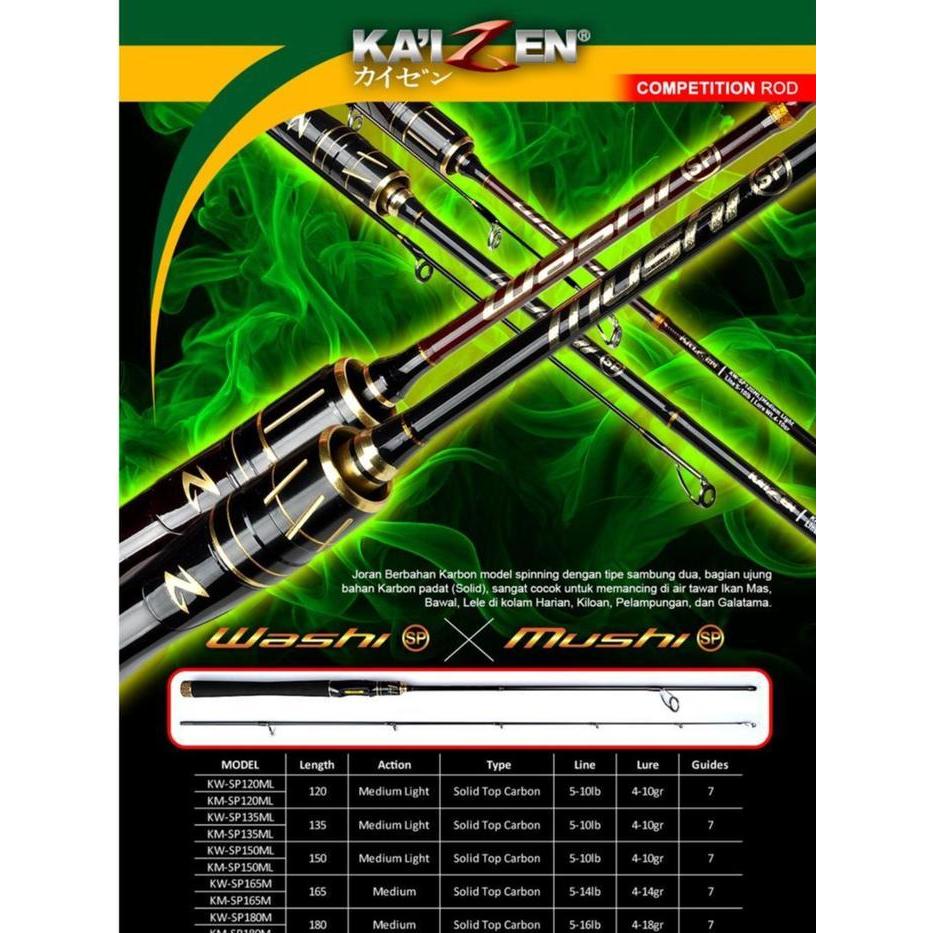 Terlaris Joran Kaizen Washi/Mushi 602- Carbon Solid