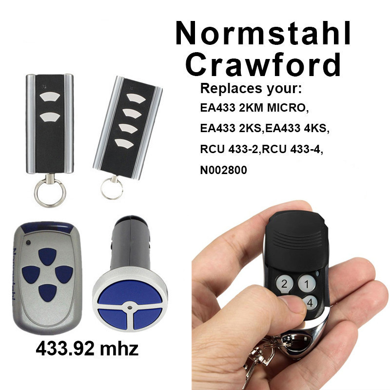 For Normstahl Crawford 433.92MHz garage door opener 4 channel EA433 2KM MICRO garage control 433 mhz