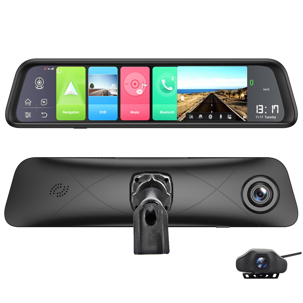 Newest 12 Inch Android 8.1 Smart Car Dvr Rearview Mirror Camera GPS Auto Registar ADAS 4G WIFI Dash