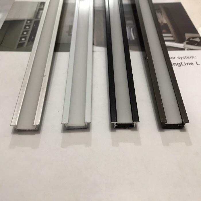 List Rel Lis Led Rumah Lampu Led Strip Alumunium Acrylic Cover Hitam