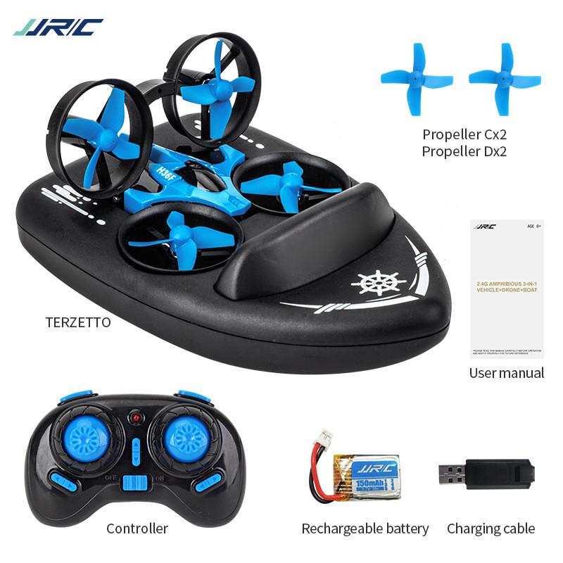 Jjrc H36f Rc Mini Drone Boat 2.4g 3in1 Rc Vehicle Flying Waterproof Drone Boat Model Toys Quadcopter