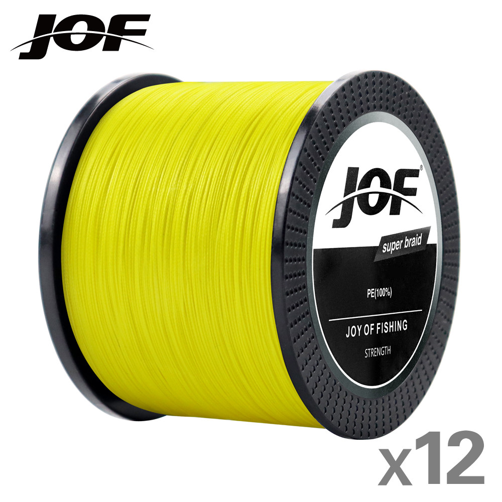 JOF X12 Upgrade Braid Fishing Lines Super Strong 12 Strands Multifilament PE Line 300M 500M 1000M