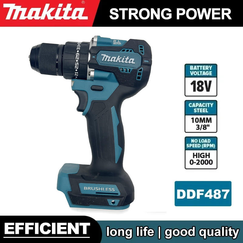 New Makita DDF487 Cordless Driver Drill Brushless Electric Impact Screwdriver 18V Makita