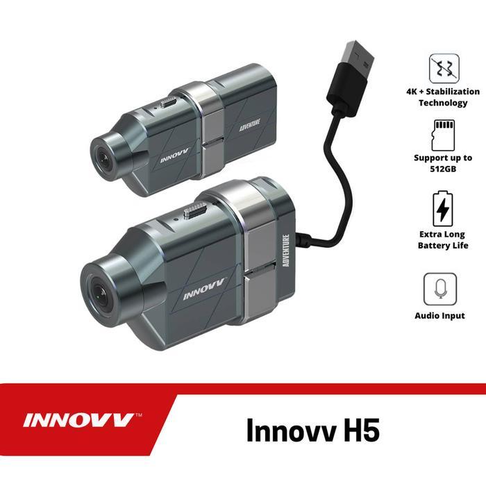 Innovv H5 4K Helmet Camera, Waterproof, Motocam Motor Dashcam Dash Cam