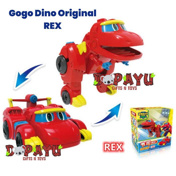 TERBARU MAINAN ROBOT DINOSAURUS TRANSFORM GOGO DINO REX mini original TERBARU