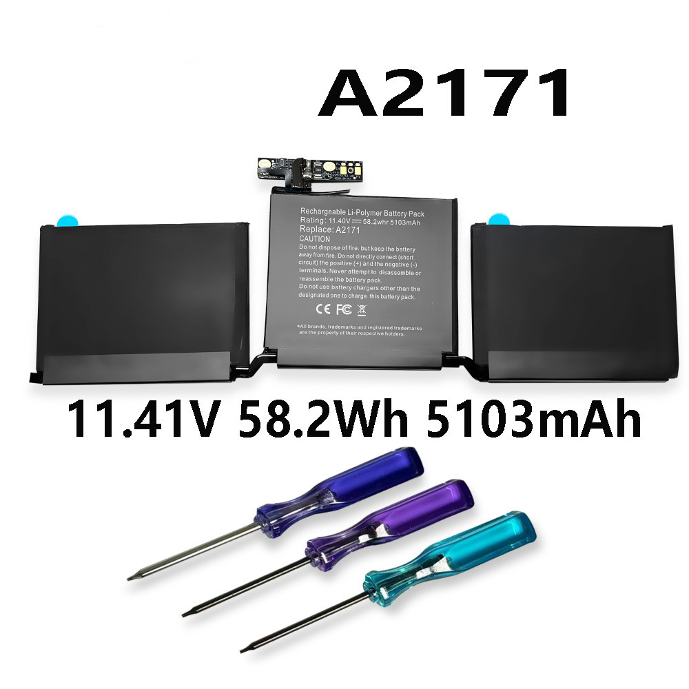 A2171 11.41V 5103mAh Laptop Battery For Apple MacBook Pro 13-inch TOUCH A2159(2019) 13-inch 1.7 GHZ 