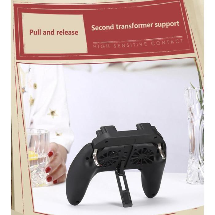 Premium Smartcom H10 Dual Fan Cooler Gamepad Pubg Mobile Controller Gamepad Handle Hp Original