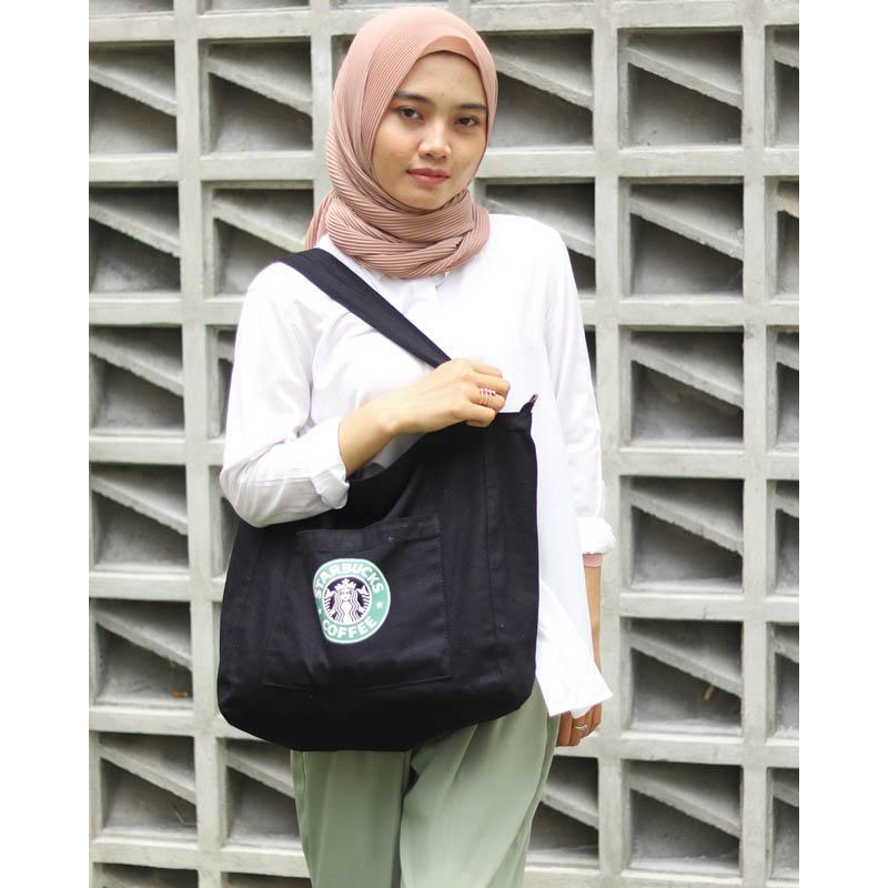 Spesial Totebag Besar Resleting Tote Bag SPNB Kanvas Nudie Komb STBC