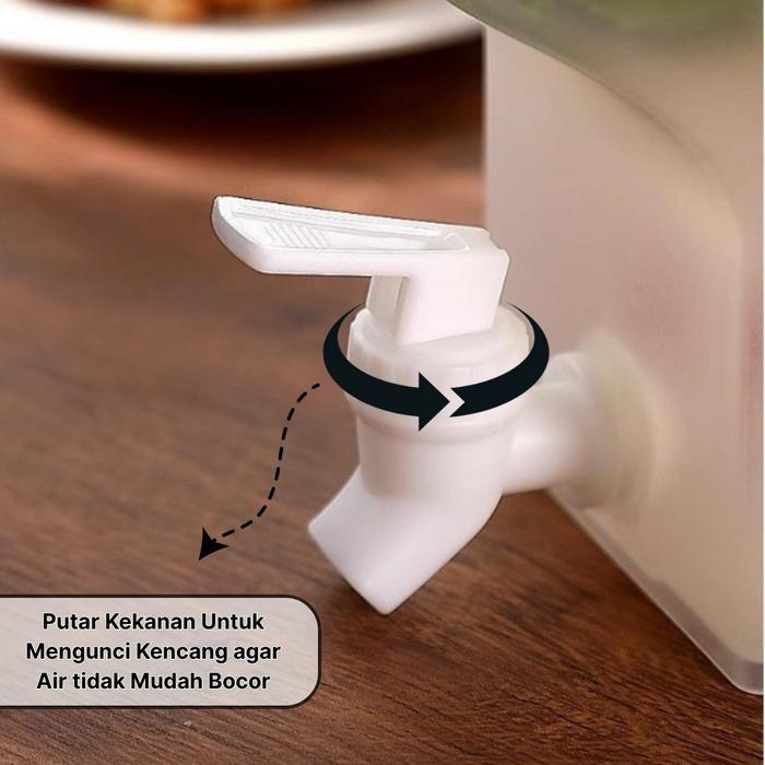 Dispenser Air Minum Jus Plastik 3.5L Tempat Air Minum Bucket Mini Juice Kulkas Portable Plastik PP