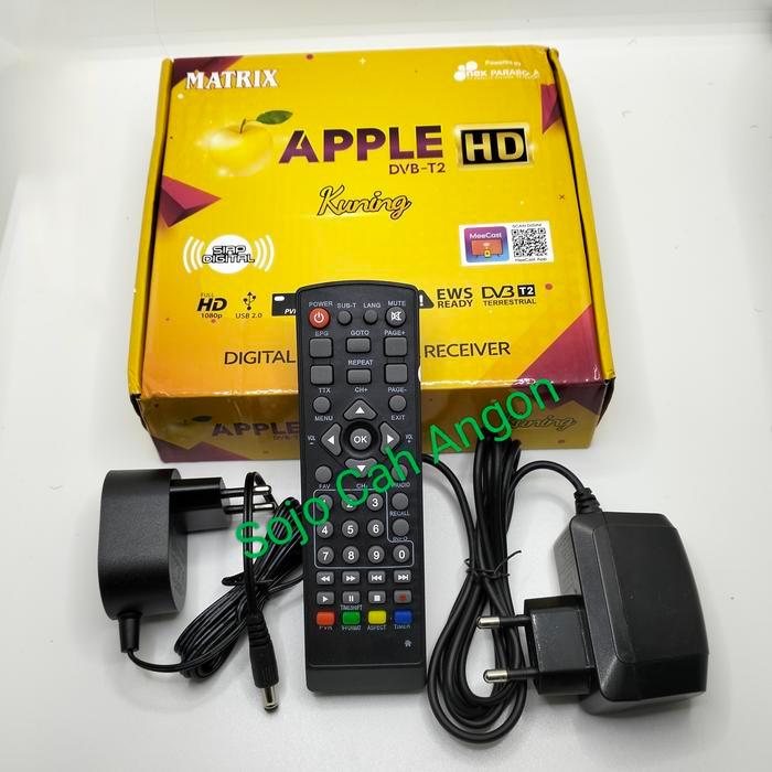 Adaptor Set Top Box Matrix Kuning Spare Part Stb Matrix Remote Control Stb Matrix Kuning Power