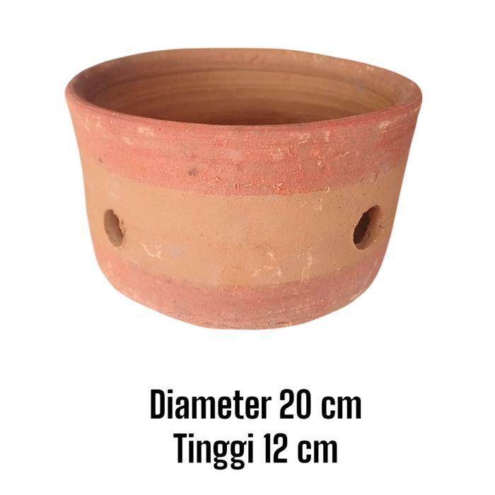 Pot Anggrek Gerabah Tanah Liat Diameter 20 Cm