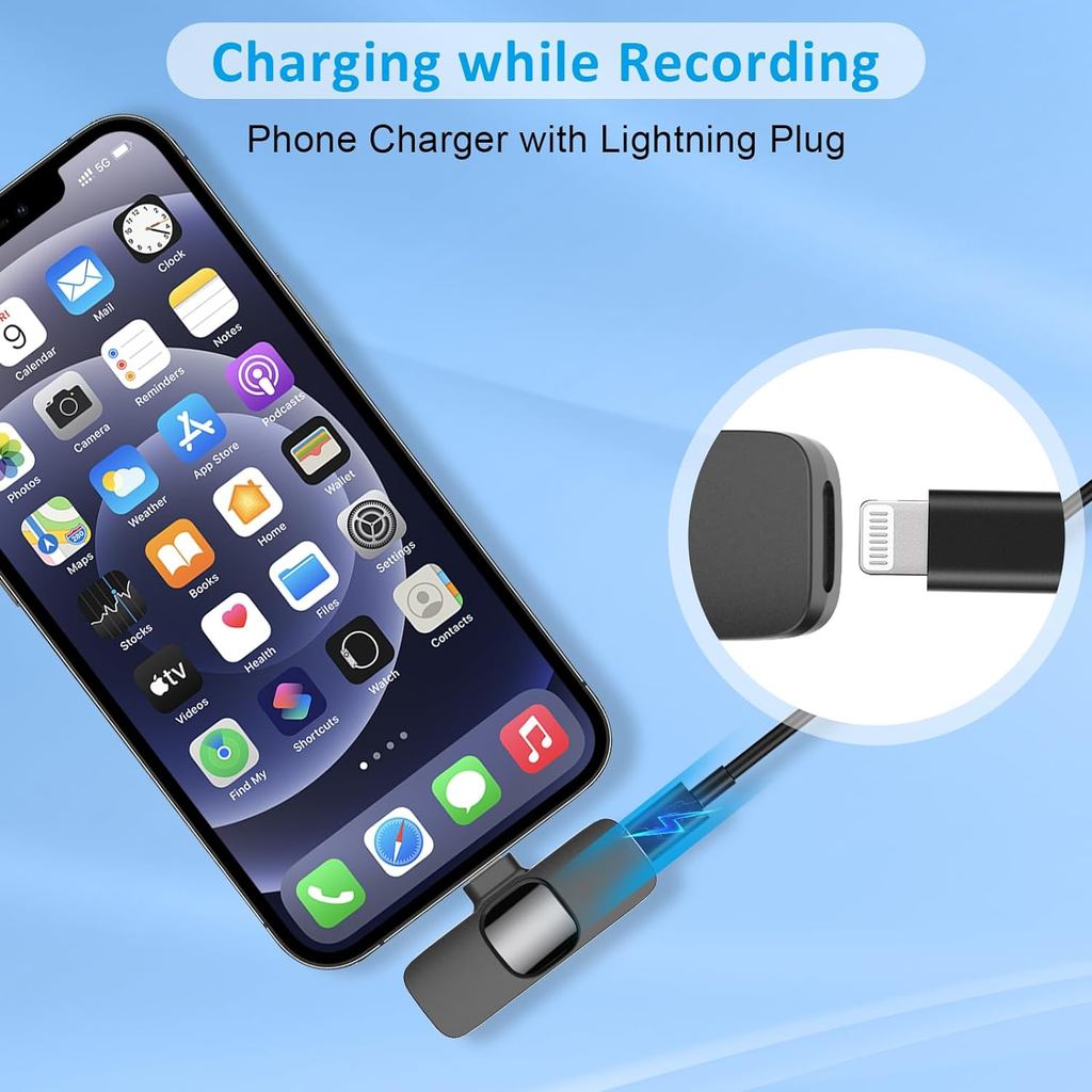 Wireless Lavalier Microphone Mobile Live Broadcast Equipment Recording Microphone for Recording Live