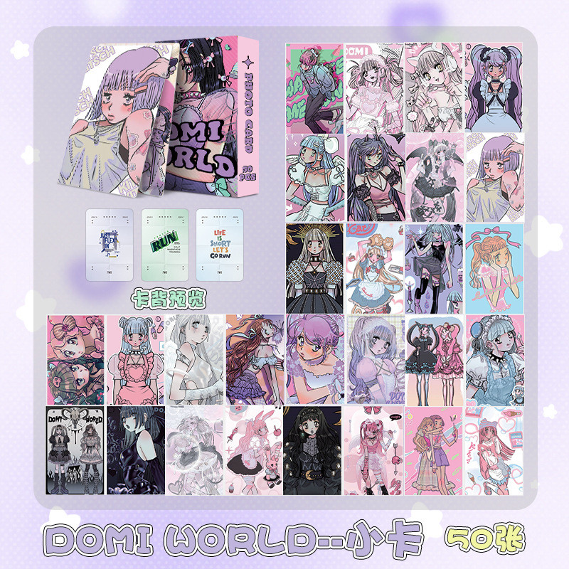 [TS] DOMI WORLD 50 HOLOGRAM PHOTOCARD LOMO CARD PHOTO CARD KARTU LOMOCARD ANIME PHOTOCARD WIBU