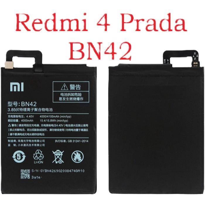 Baterai BN42 Xiaomi Redmi 4 Prada Battery BN42 Original