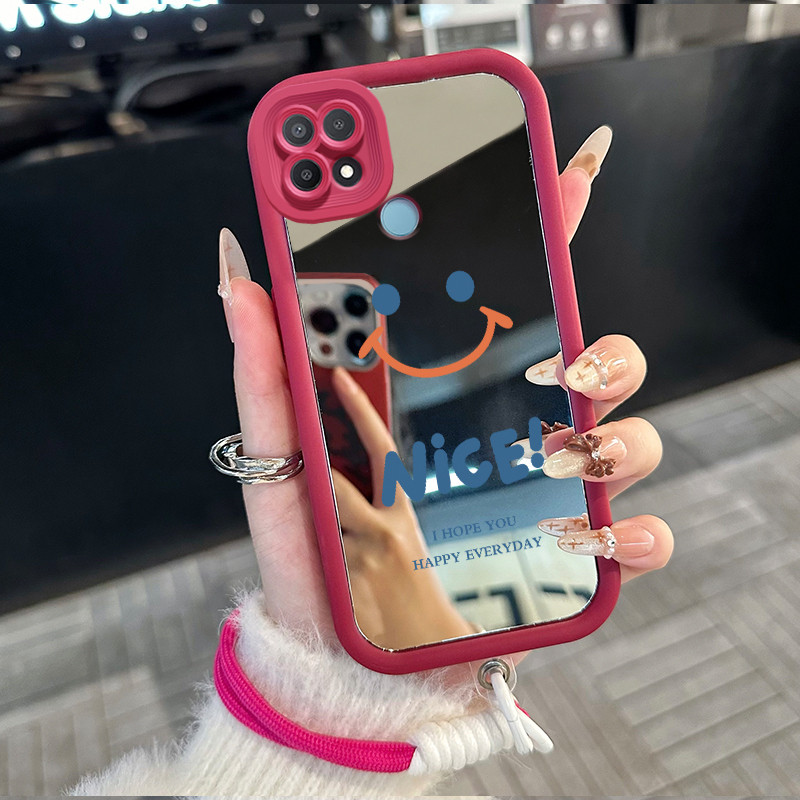 Casing Hp untuk OPPO A15 A15s A35 4G Case Casing wajah tersenyum pola Silikon Softcase Kasing HP tal