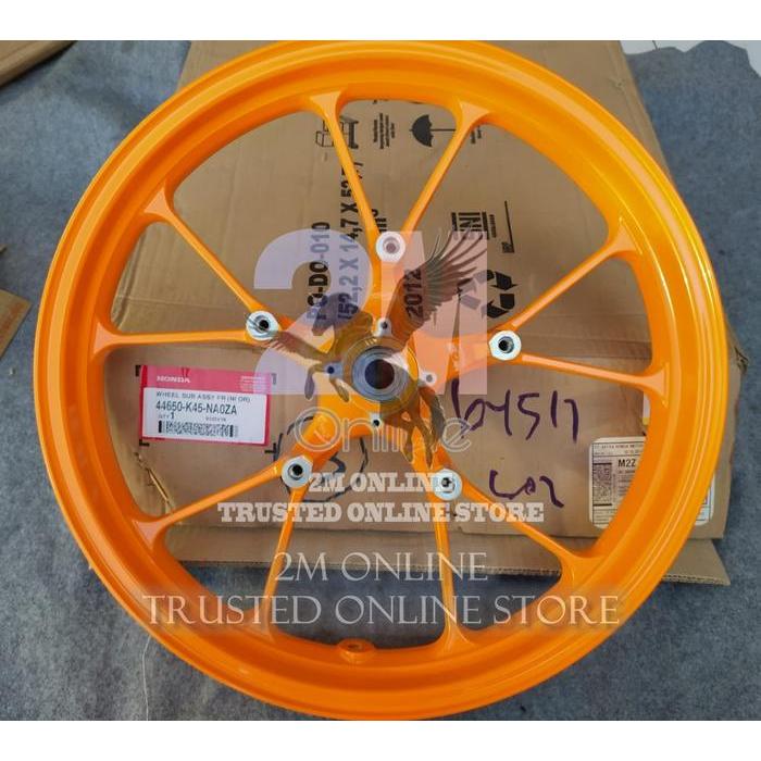 Velg Cw Cbr150R K45N Repsol Depan Orange Ori Ahm 44650-K45-Na0Za