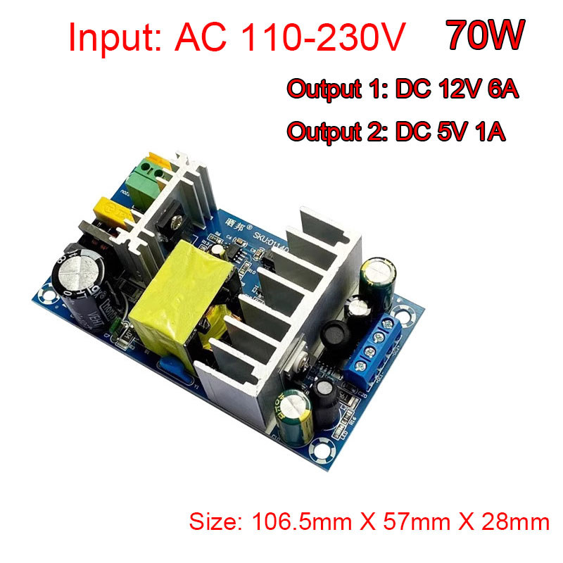 Dual Output Isolated Switching Power Supply Module Step Down Buck Converter AC-DC 110V-230V to 5V