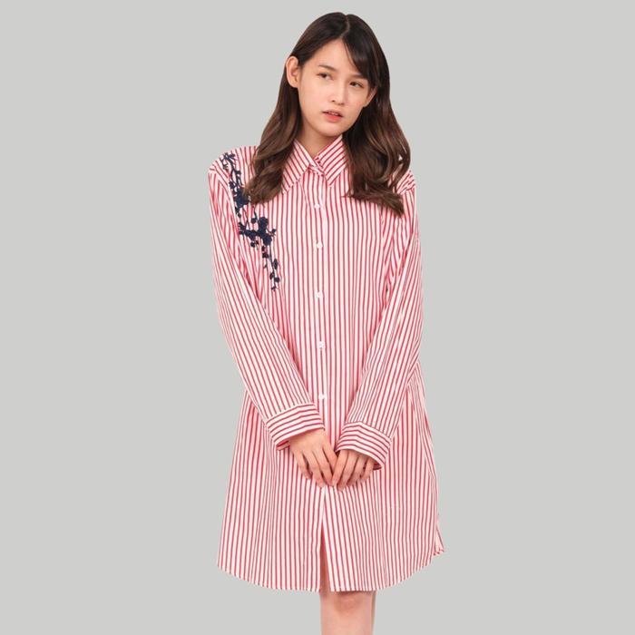 Monellina 03651 Tunik Oversize Wanita Lengan Panjang Garis