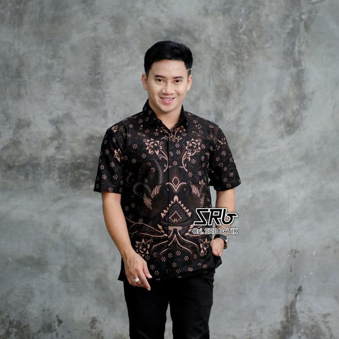 Kuskus Baju Kemeja Batik Pria Lengan Pendek Dewasa Atasan Hem Cowok Premium Reguler Fit Kekinian
