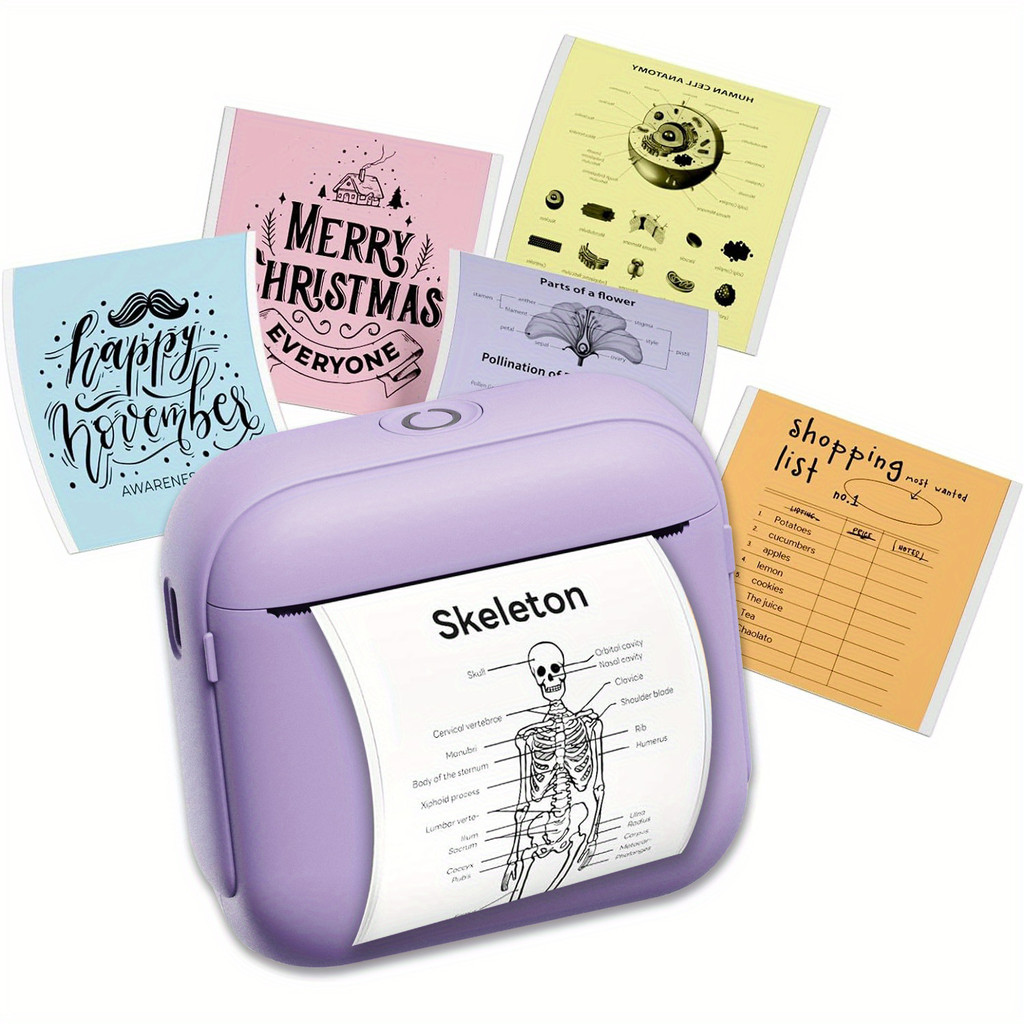 Mini Photo Printer Notes Sticker Label Printer Bluetooth Portable Wireless Printer Marker For