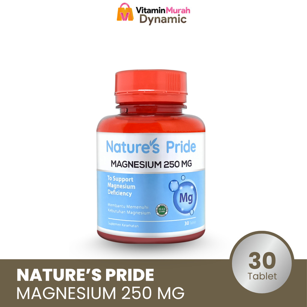 NATURE'S PRIDE MAGNESIUM 250mg ISI 30 & 100 TABLET - SUPLEMEN KESEHATAN