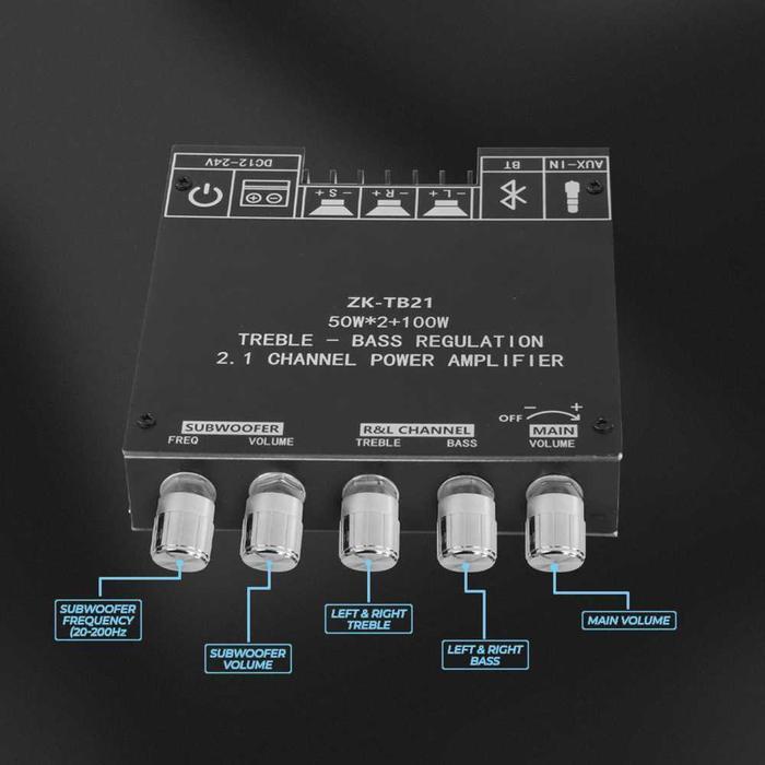 Ampli Bluetooth Receiver Amplifier Subwoofer 50W X2 + 100W 2.1 Terjamin