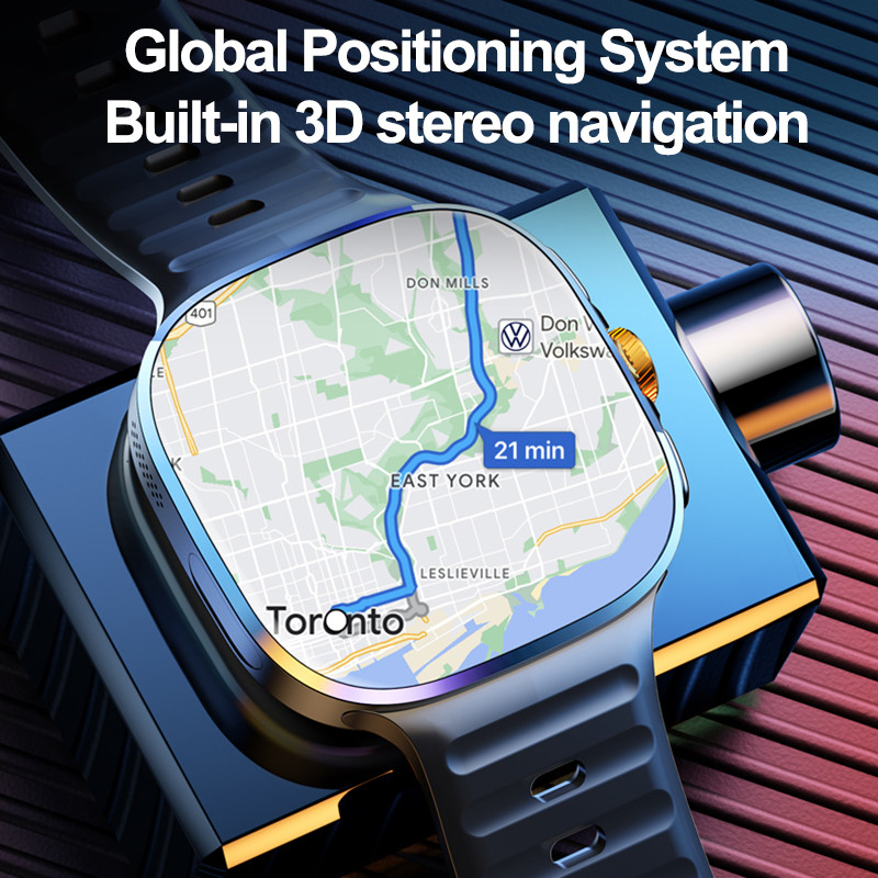 5G/4G Android 10 Smart Watch HD AMOLED 2.4 inch 16GB+256GB RAM 2100mah Battery 900W Camera GPS WIFI