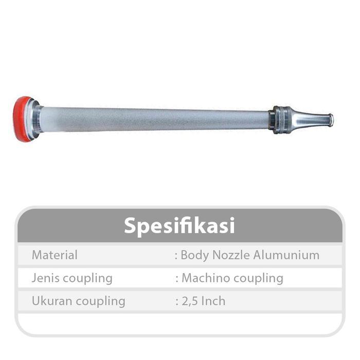 Jet Nozzle Aluminium 2.5" / 2,5 Inch Machino Tonata / Nozzle Semprotan Air Pemadam Kebakaran /